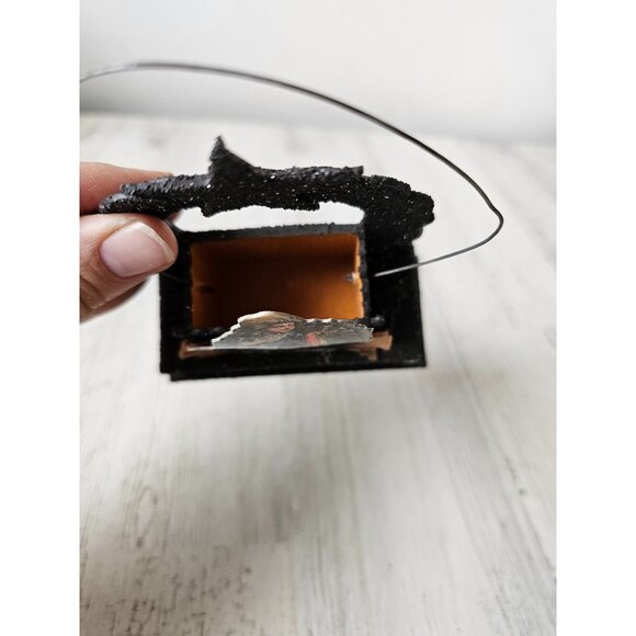 bethany lowe Thanksgiving greetings basket glitter turkey shabby cheek vintage s - Picture 8 of 8